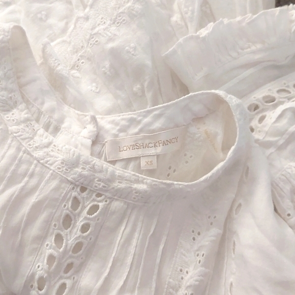 Loveshackfancy White Ecru Lorelei Dress Size XS Bohemian Festival - Picture 12 of 16